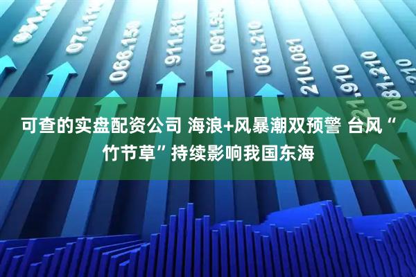 可查的实盘配资公司 海浪+风暴潮双预警 台风“竹节草”持续影响我国东海