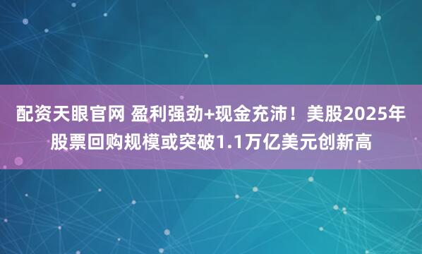 配资天眼官网 盈利强劲+现金充沛！美股2025年股票回购规模或突破1.1万亿美元创新高
